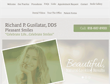 Tablet Screenshot of pleasant-smiles.com